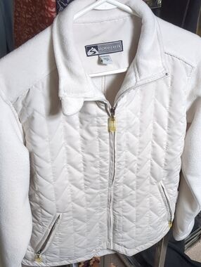 Storm Creek Women's Cream Quilted Zip-Front Utility Jacket